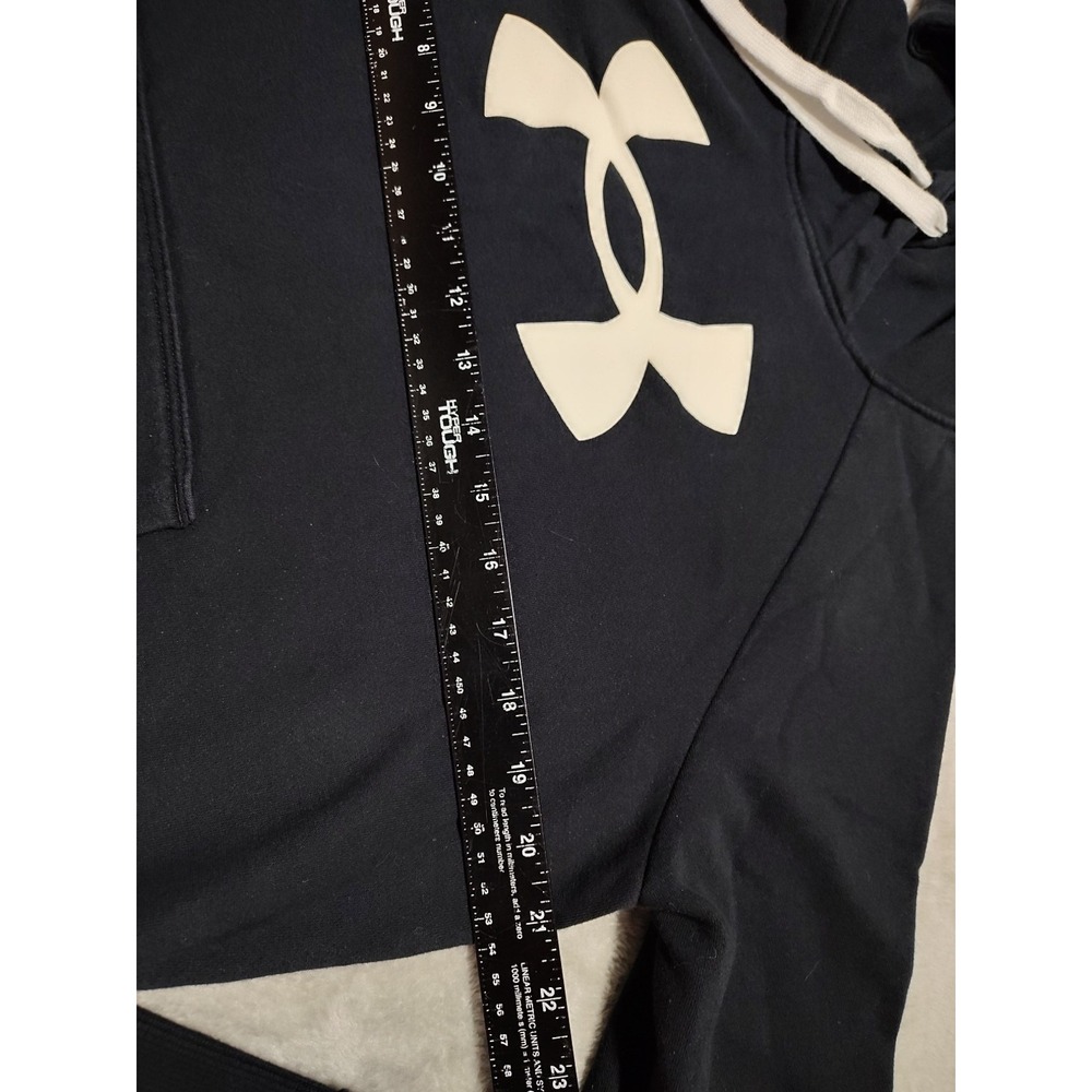 Under Armour Hoodie Sweatshirt Ladies M Black Outdoor Hiking Activity Warmth - Picture 4 of 8